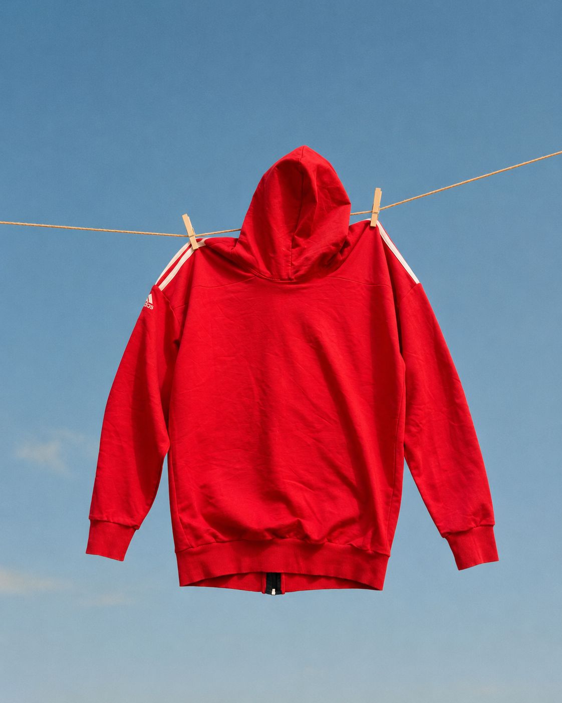Vintage Adidas Red Zip Up Hoodie 3 Stripes Track Jacket Sweatshirt Y2K Sportswear